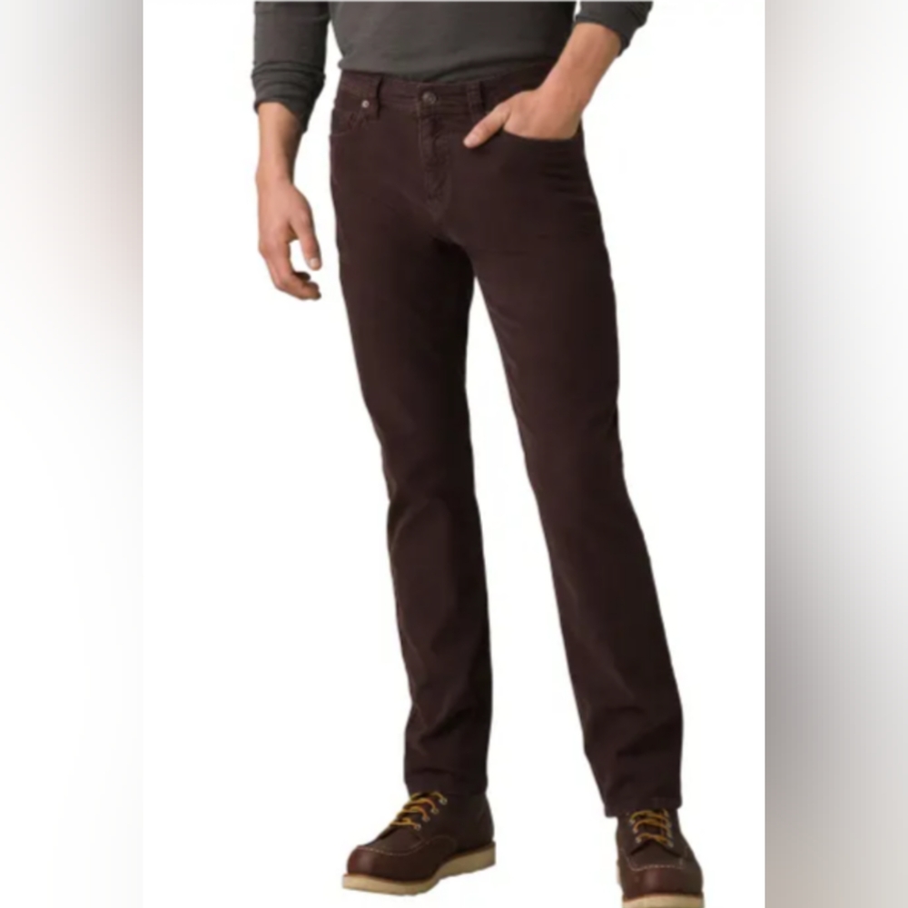 NWT🔥$95 prAna "Sustainer Pant" Dark Brown Oak Barrel Sz 40W 32L